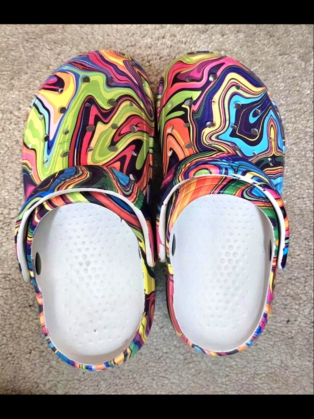 Kids Multicolor Swirl Clog Shoes - Comfortable Slip-Ons
